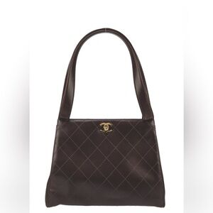 Chanel  Kelly trapeze shoulder handbag brown bag